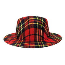 Load image into Gallery viewer, Red Plaid Fedora
