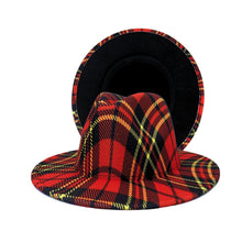 Load image into Gallery viewer, Red Plaid Fedora
