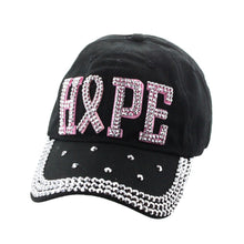 Load image into Gallery viewer, Denim Black Hope Pink Ribbon Cap
