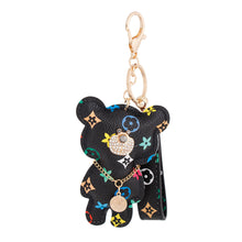 Load image into Gallery viewer, Black Teddy Charm Keychain
