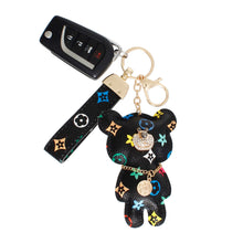 Load image into Gallery viewer, Black Teddy Charm Keychain
