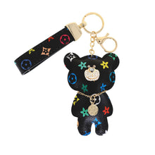 Load image into Gallery viewer, Black Teddy Charm Keychain
