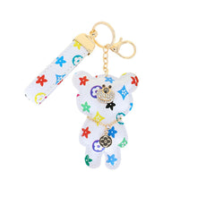 Load image into Gallery viewer, White Teddy Charm Keychain
