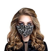 Load image into Gallery viewer, Silver Sequin Black Mask
