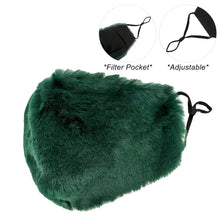 Load image into Gallery viewer, Green Faux Fur Mask
