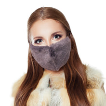 Load image into Gallery viewer, Gray Faux Fur Mask
