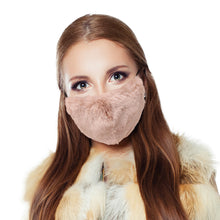 Load image into Gallery viewer, Light Brown Faux Fur Mask
