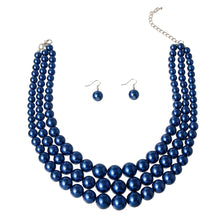 Load image into Gallery viewer, Multi Strand Pearl Necklace Set
