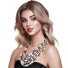 Load image into Gallery viewer, Neutral Multitone 5 Layered Pearl Set
