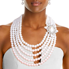 Load image into Gallery viewer, White 5 Strand Vintage Pearl Set
