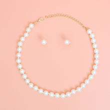 Load image into Gallery viewer, Necklace Cream Glass 10mm Pearls for Women
