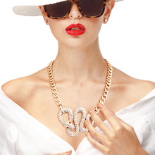 Load image into Gallery viewer, Gold Cobra Snake Pendant Set

