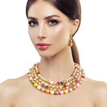 Load image into Gallery viewer, Rainbow Pearl Collar Set
