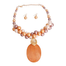 Load image into Gallery viewer, Brown Pearl and Shell Necklace
