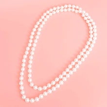 Load image into Gallery viewer, Cream 12mm Endless Glass Pearl Necklace

