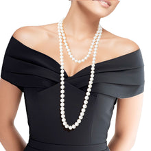 Load image into Gallery viewer, Cream 12mm Endless Glass Pearl Necklace
