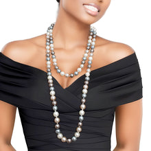 Load image into Gallery viewer, Necklace Multi Glass 12mm Pearls for Women
