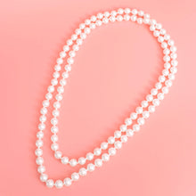 Load image into Gallery viewer, Necklace White Glass 12mm Pearls for Women
