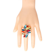 Load image into Gallery viewer, Multi Color Marquise Crystal Ring
