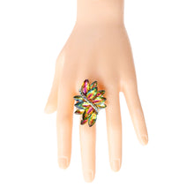Load image into Gallery viewer, Pink and Green Multi Marquise Ring
