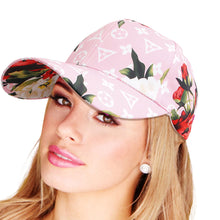 Load image into Gallery viewer, Pink LV Monogram Flower Cap
