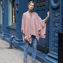 Load image into Gallery viewer, Dusty Pink Ruana with Shoulder Strap
