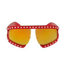 Load image into Gallery viewer, Red and Pearl Sunglasses
