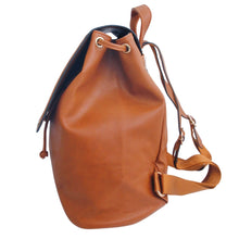 Load image into Gallery viewer, Brown Embroidered Flower Backpack
