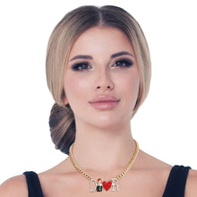 Load image into Gallery viewer, Dior Inspired Red Lipstick Necklace

