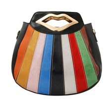 Load image into Gallery viewer, Retro Glitter Stripe Handbag
