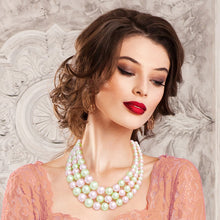 Load image into Gallery viewer, Pink and Green Pearl 3 Layer Set
