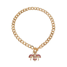 Load image into Gallery viewer, Pink Pink Bee Toggle Necklace
