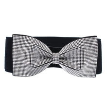 Load image into Gallery viewer, Rhinestone Bow Black Belt
