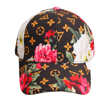 Load image into Gallery viewer, Black LV Monogram Flower Cap

