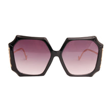 Load image into Gallery viewer, Black Retro Square Butterfly Sunglasses
