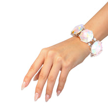 Load image into Gallery viewer, Silver Aurora Borealis Round Crystal Bracelet
