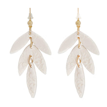 Load image into Gallery viewer, Pale Pink Clay Leaf Shape Bridal Earrings
