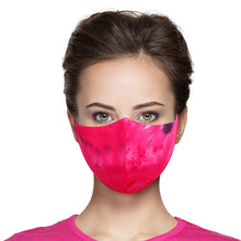 Load image into Gallery viewer, Fuchsia and Black Tie Dye Mask
