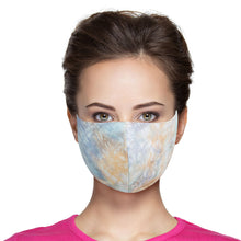Load image into Gallery viewer, Blue and Yellow Tie Dye Mask
