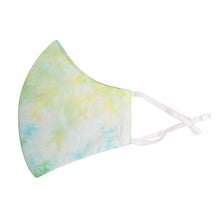 Load image into Gallery viewer, Green and Yellow Tie Dye Mask
