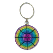 Load image into Gallery viewer, Rainbow Rhinestone Basketball Clutch
