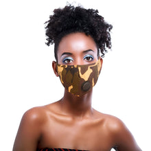 Load image into Gallery viewer, Mustard Camo Filter Mask
