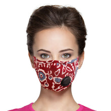 Load image into Gallery viewer, Burgundy Cheetah Filter Mask
