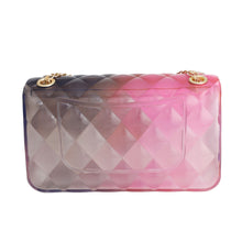 Load image into Gallery viewer, Black Pink Quilted Flap Mini Jelly Bag
