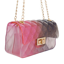 Load image into Gallery viewer, Black Pink Quilted Flap Mini Jelly Bag
