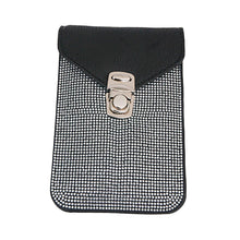 Load image into Gallery viewer, Black Rhinestone Cellphone Wallet
