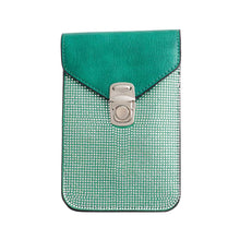 Load image into Gallery viewer, Green Rhinestone Cellphone Wallet
