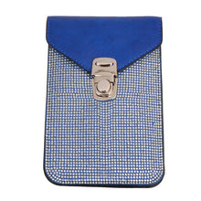 Load image into Gallery viewer, Navy Rhinestone Cellphone Wallet
