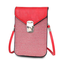 Load image into Gallery viewer, Red Rhinestone Cellphone Wallet
