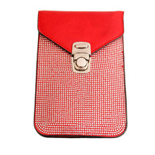 Load image into Gallery viewer, Red Rhinestone Cellphone Wallet
